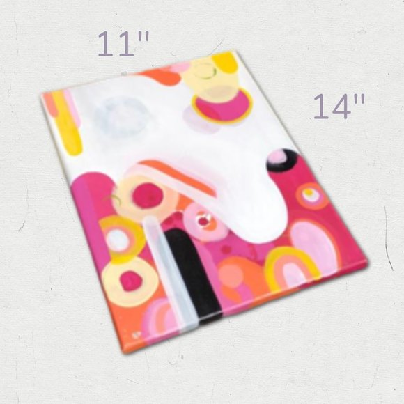 Sunburst Painting - Geometric Acrylic Painting - Picture 4 of 5